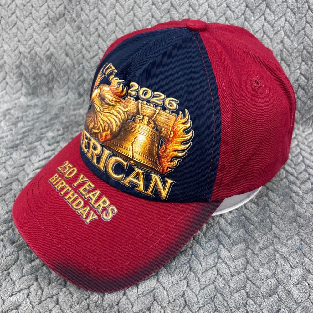 Eagle Liberty Bell 1776-2026 Mens Red Navy Unbranded Hat 250 Years Birthday OSFM - Picture 2 of 6